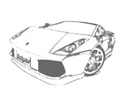 Высокополигональная 3D модель авто Lamborghini Gallardo